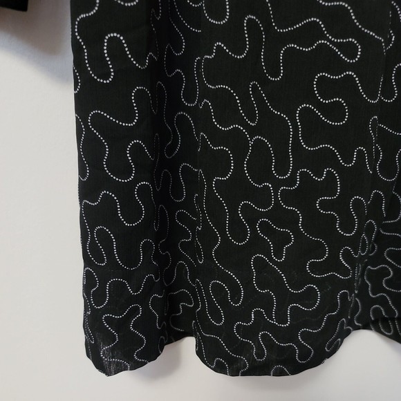 Club Monaco Women's Sheer Panel Long Sleeve Knee Length Shift Dress Black SZ 00 - Picture 3 of 8